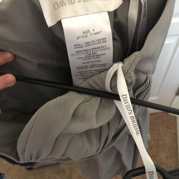 Light Gray Bridesmaid Dress (Size 4) Worn Once! - Picture 4 of 5